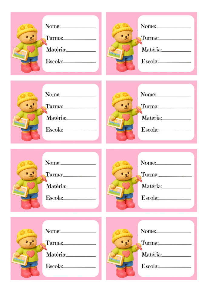 200 Etiquetas Escolares Premium - Para Meninos e Meninas